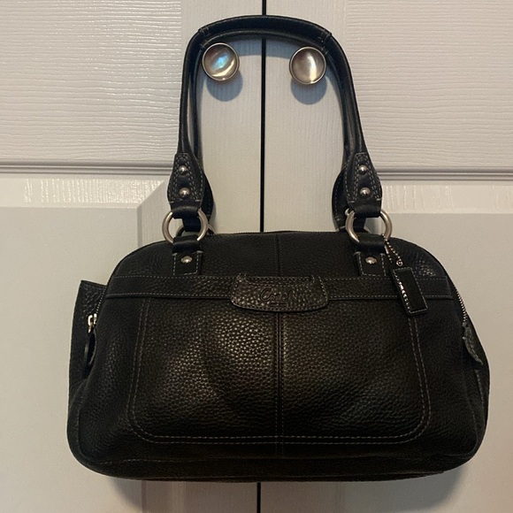 COACHđź–¤Penelope Blackđź–¤Pebbled Leather Three Compartment Satchel/Like New - Picture 16 of 16
